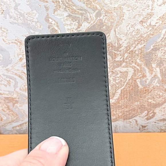 Louis Vuitton Initiales Wide Gold Detail Black Leather Waist Belt - Picture 8 of 13